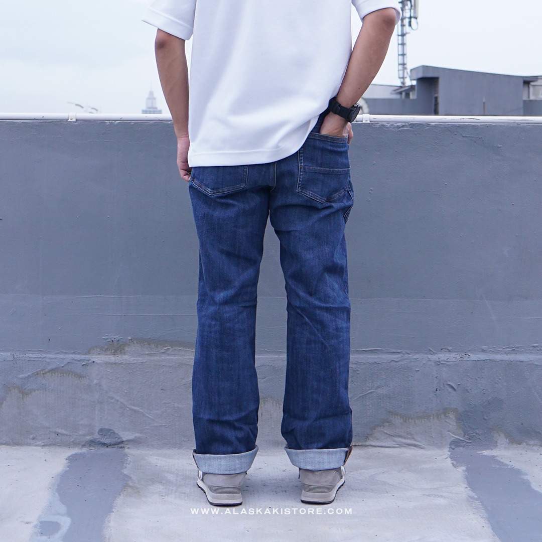 Relaxed Fit Denim Workpants Blue Washed DL5020