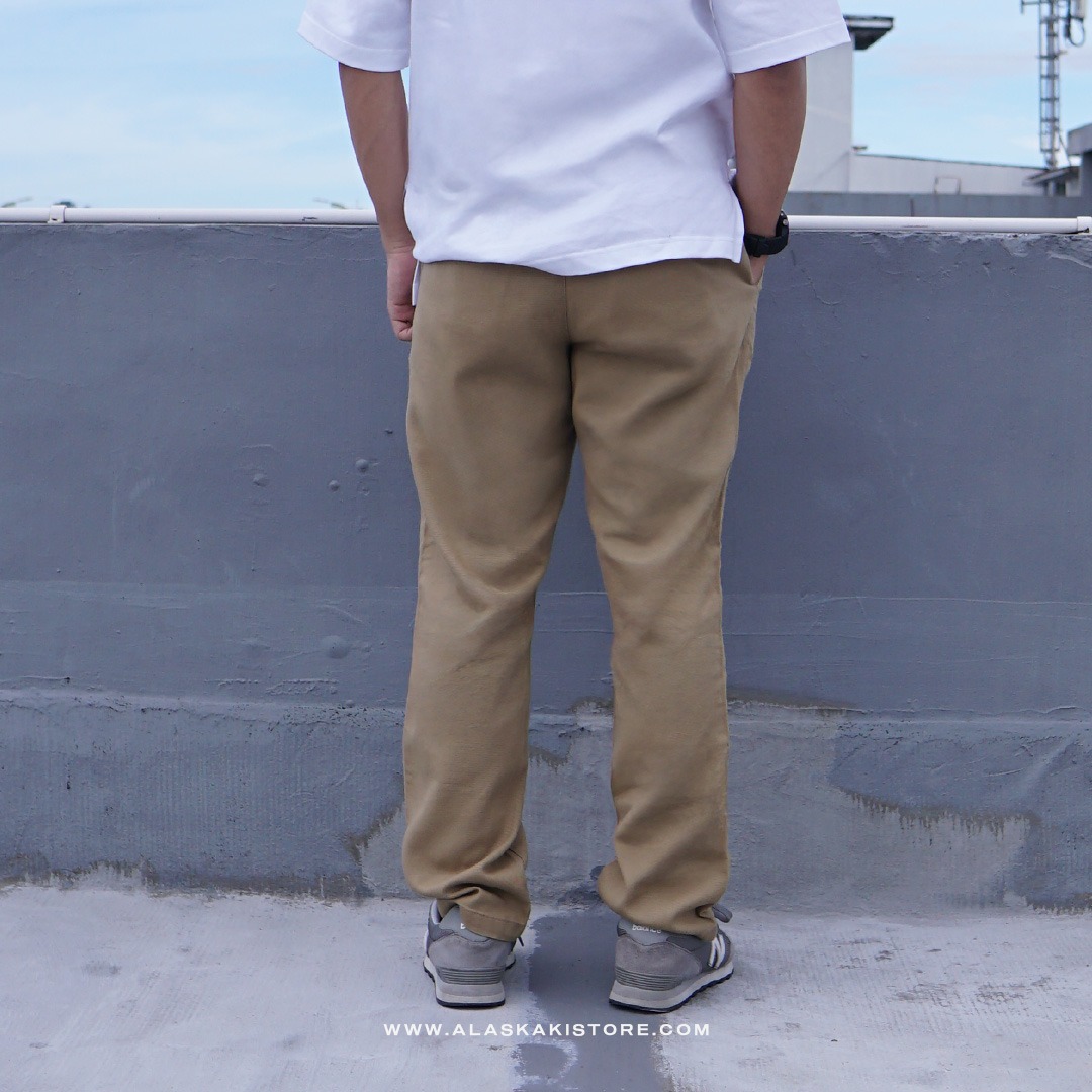 Straight Fit Linen Pants Brown ON5104