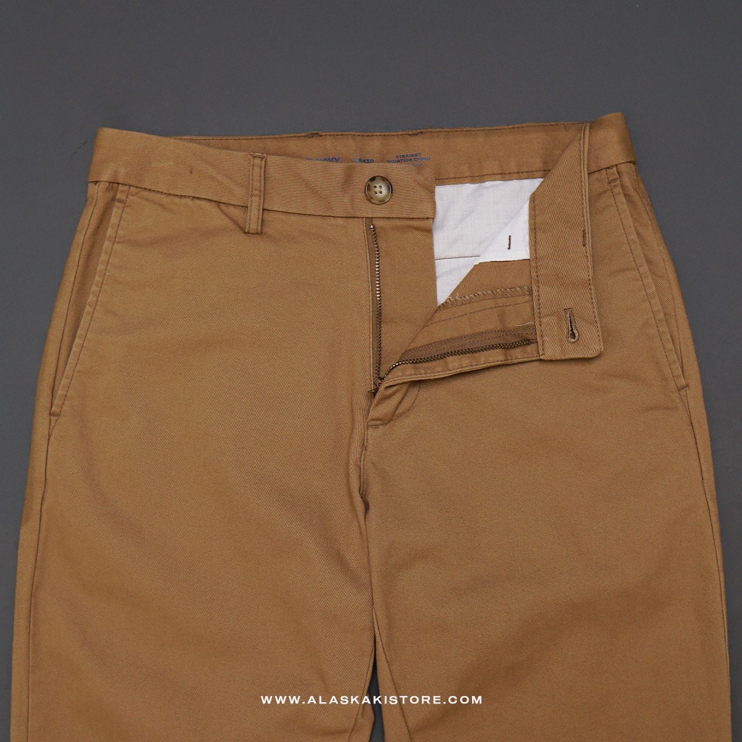 Straight Fit Chino Pants Brown ON5081