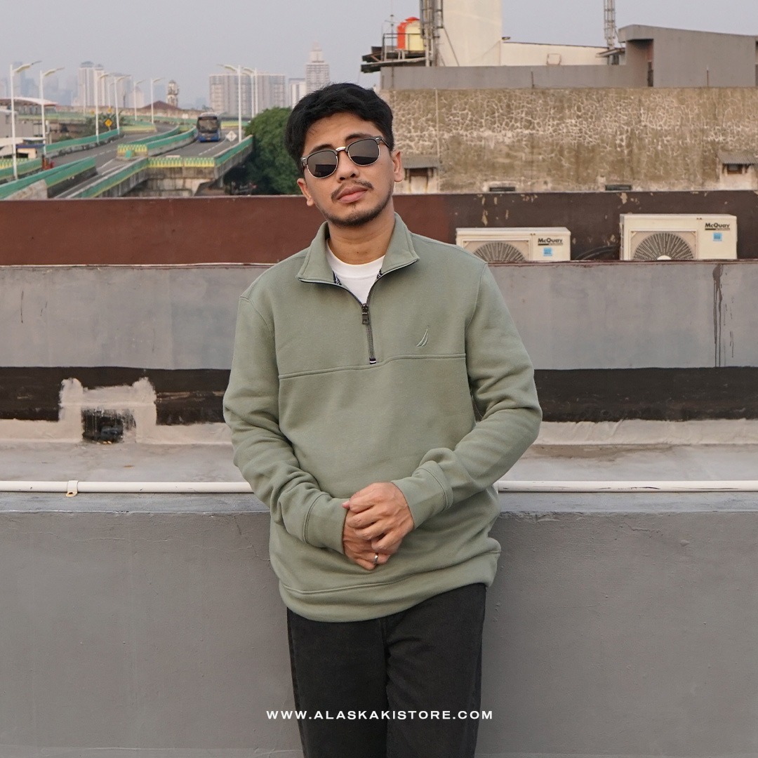 Half Zip Sweatshirt Green NC1015