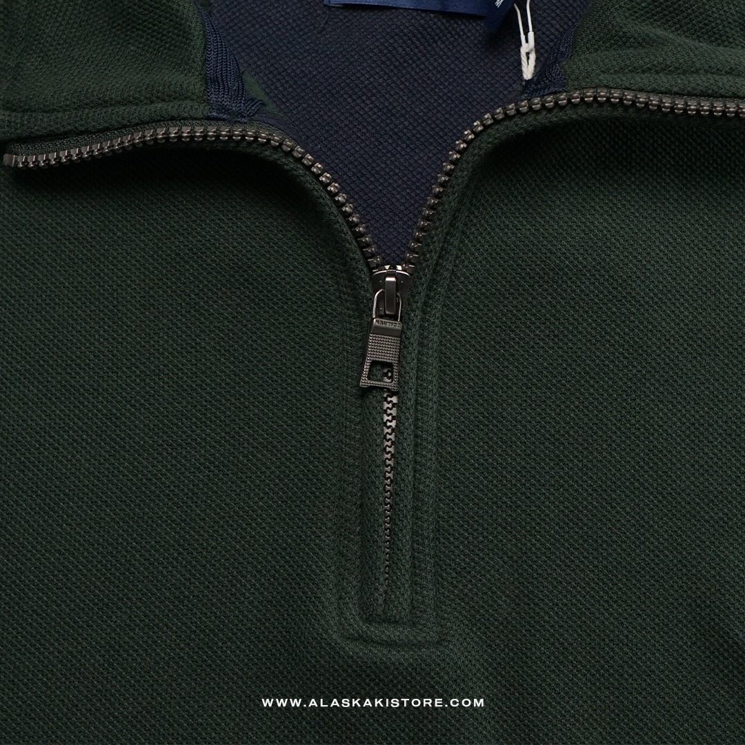 Half Zip Pique Shirt Teal Green NC1016