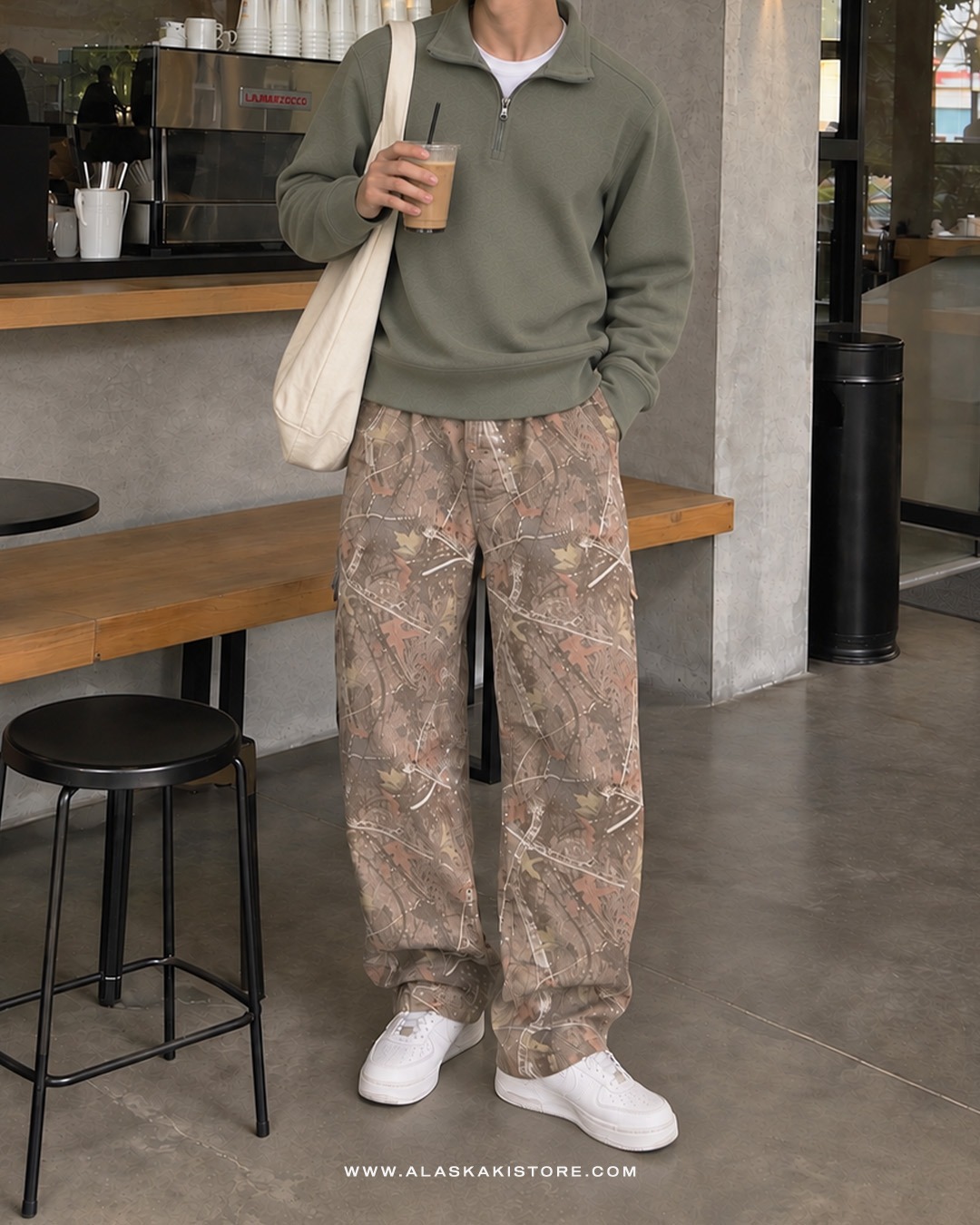 Half Zip Sweatshirt Olive BR7002
