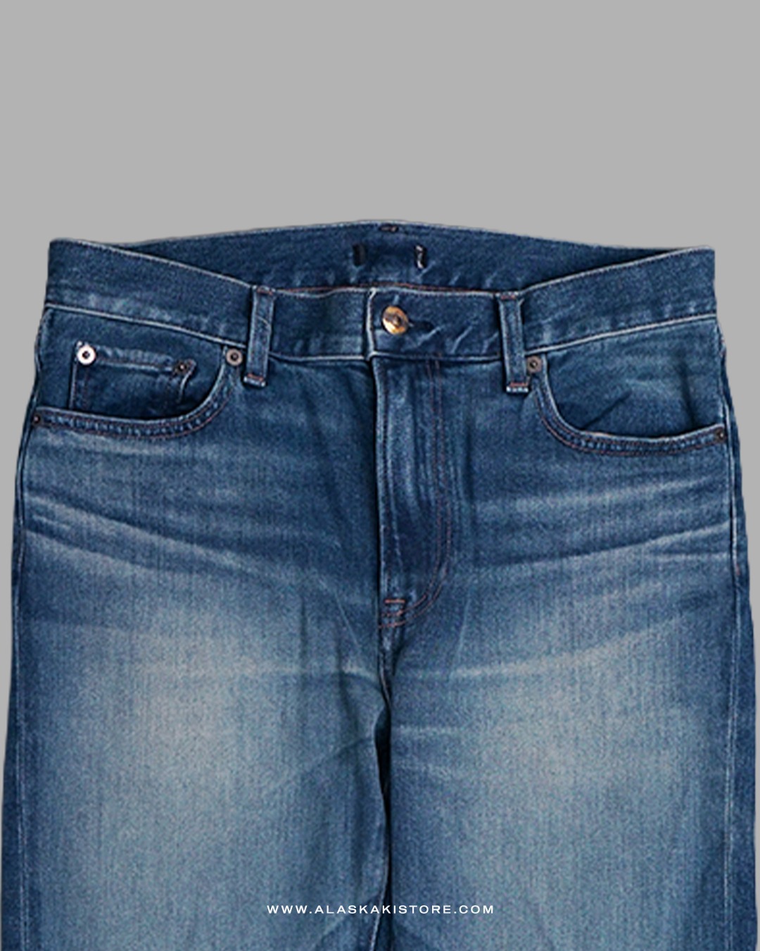 Slim Straight Jeans Blue Washed UQ5038
