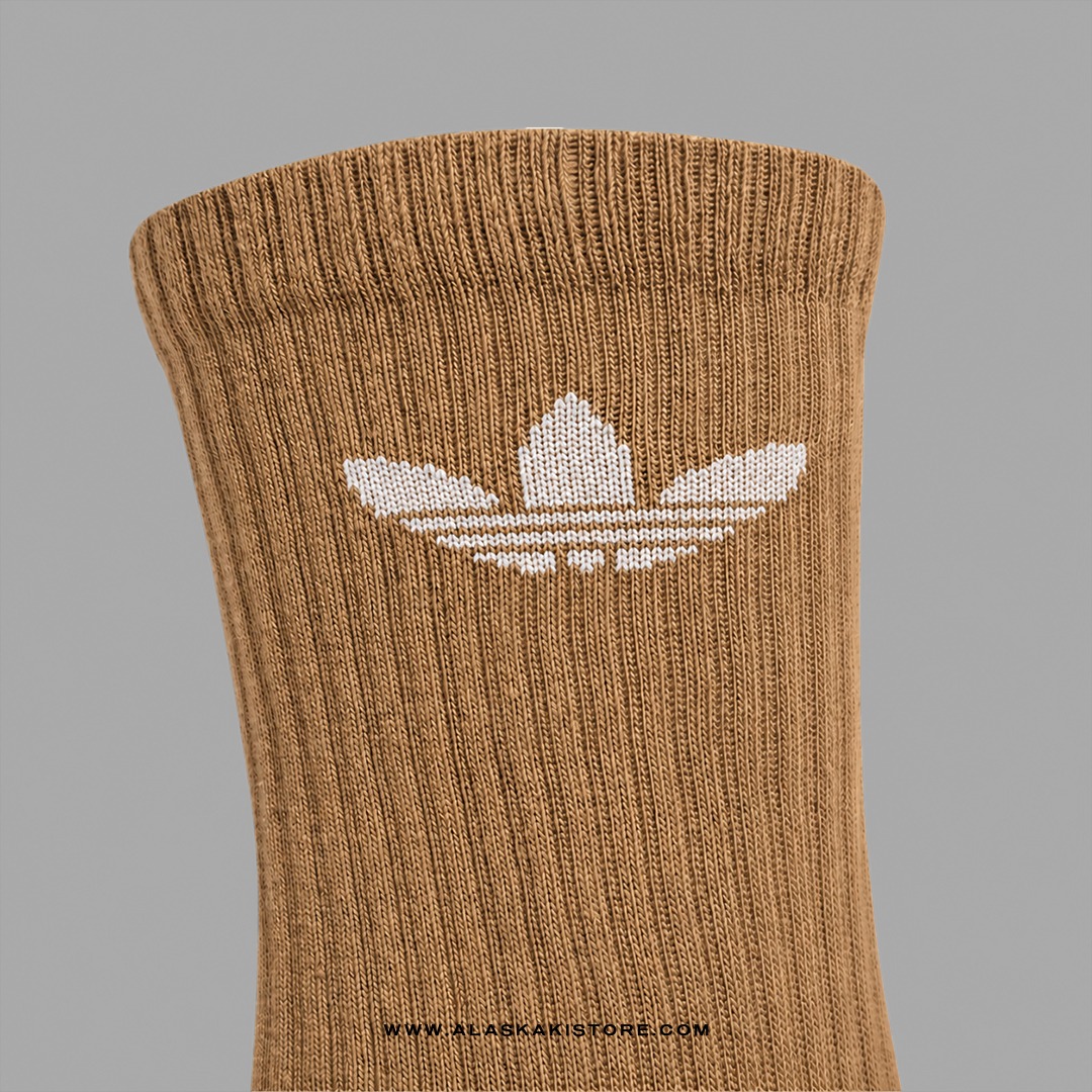 Trefoil Crew Socks Brown AD9017