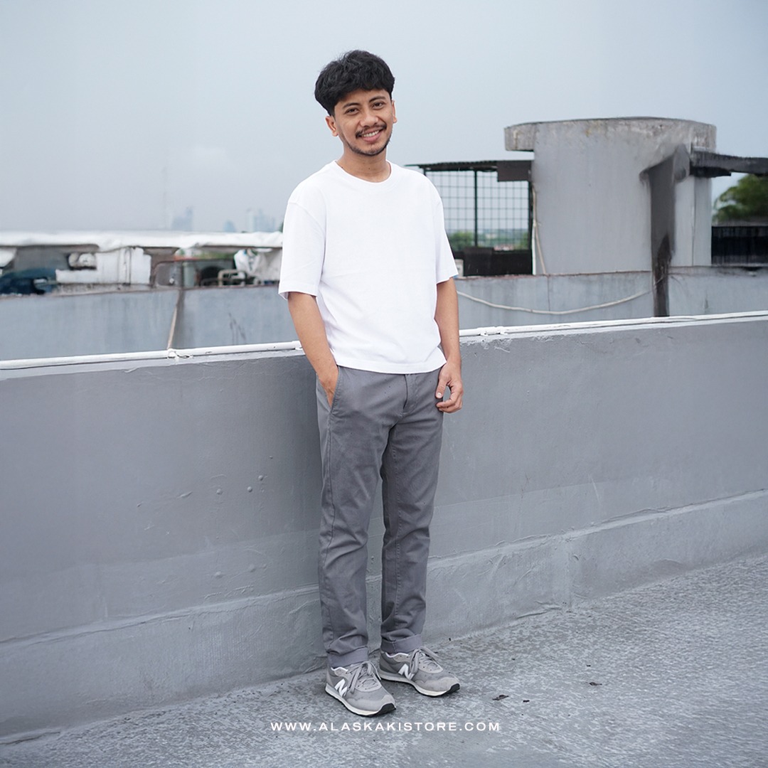 Slim Fit Chino Trousers Grey (GF5028 Minor Defect)