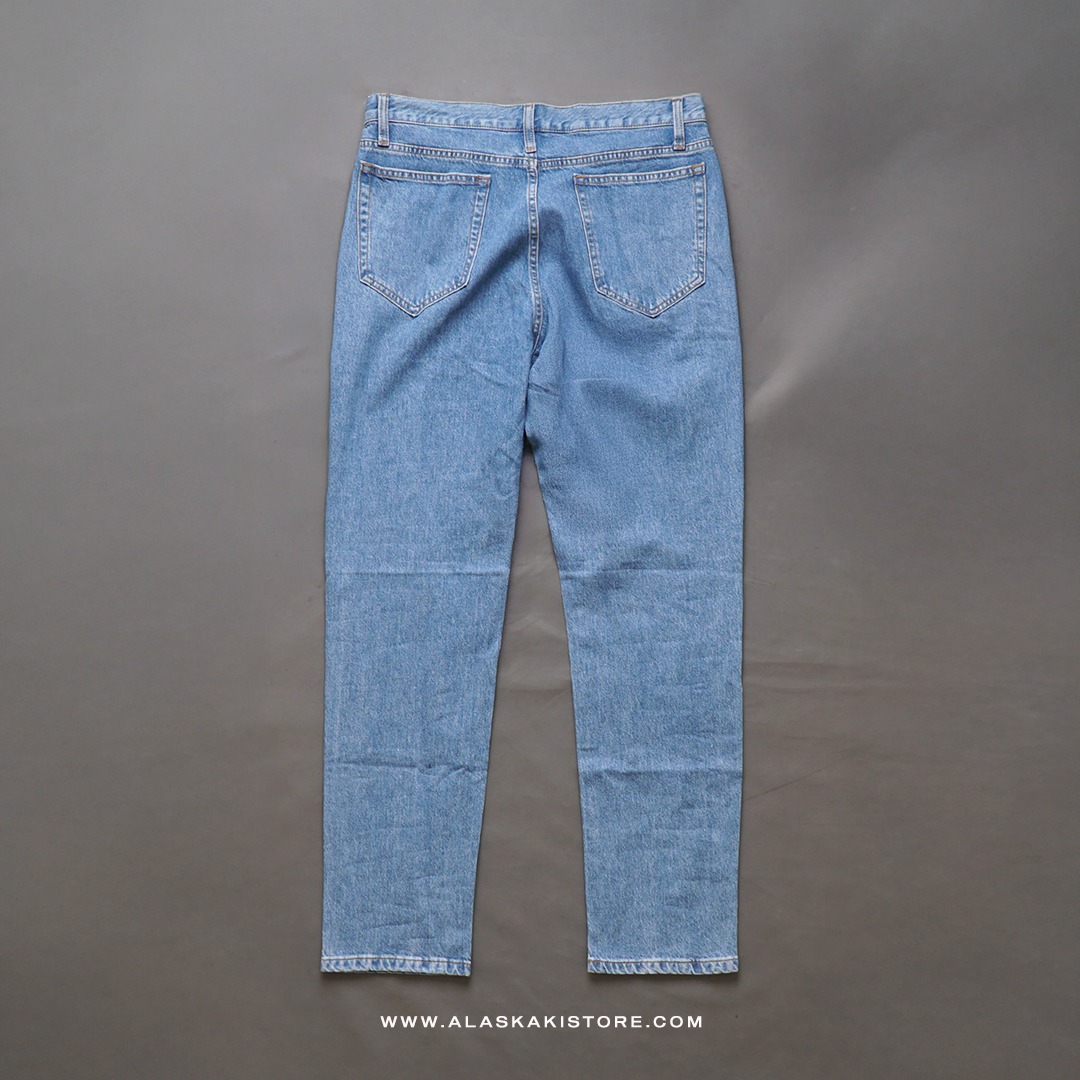 Regular Tapered Denim Jeans Light Blue GI5001