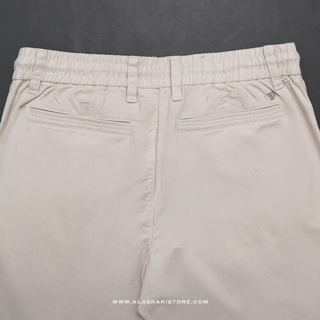 Chino Pants Elastic Waistband Beige SO5003