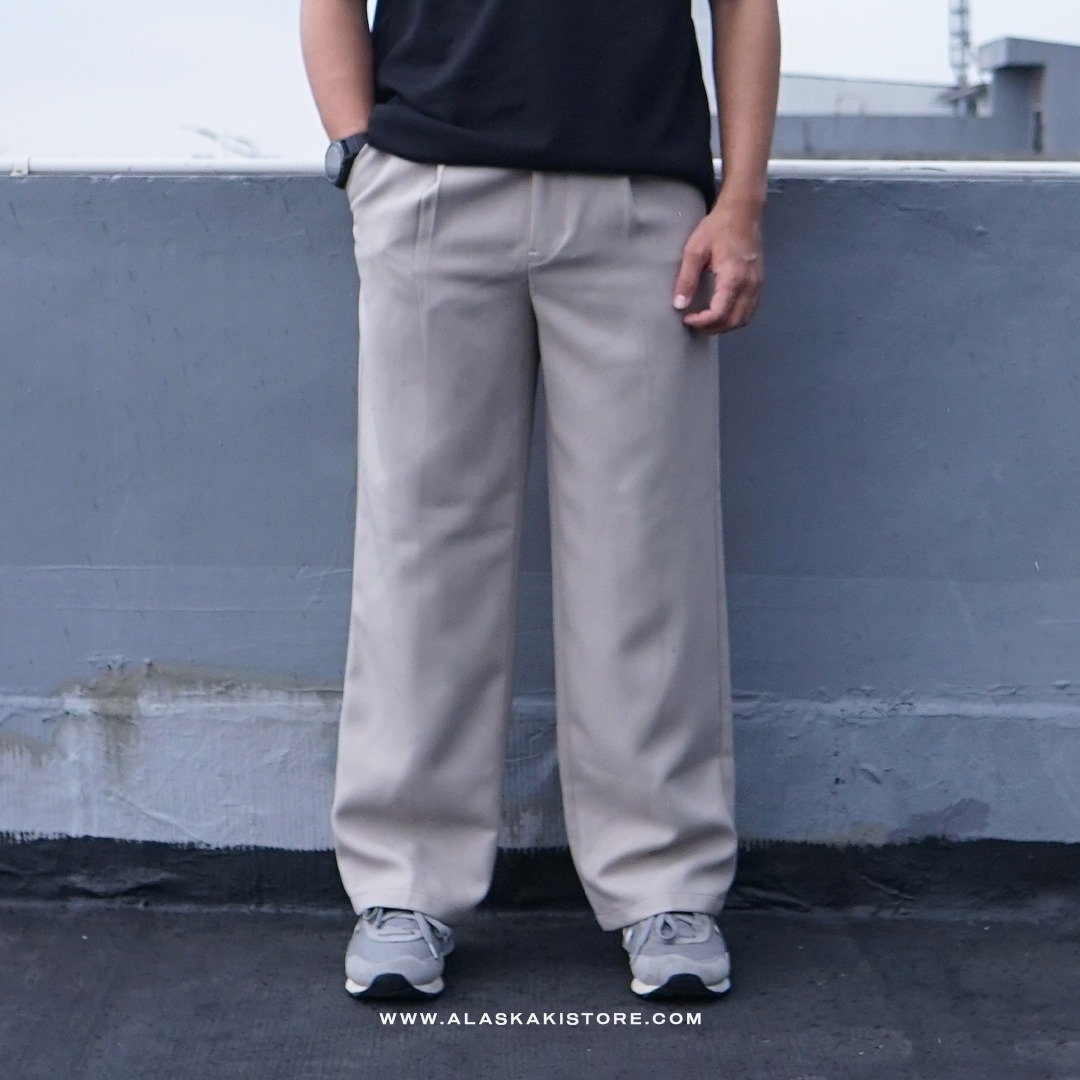 Wide Loose Pants Khaki GU5036