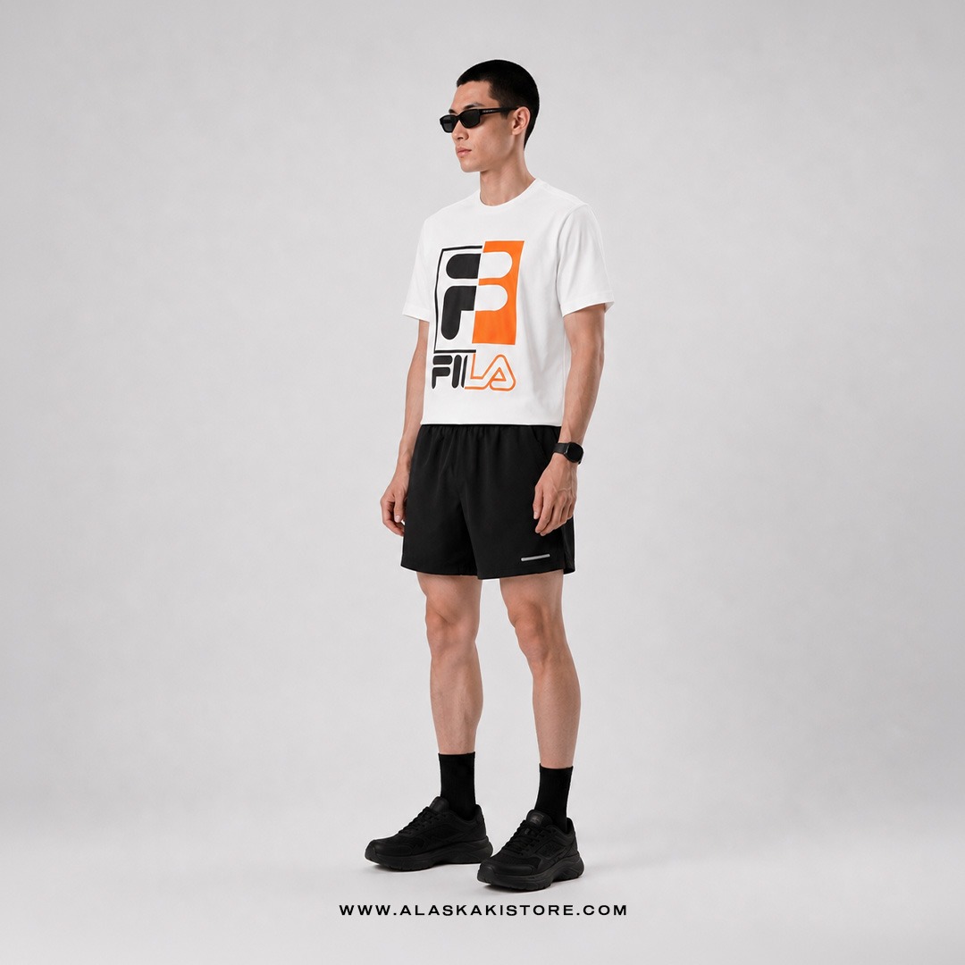 Quickdry Tshirt White Logo Orange FL4011