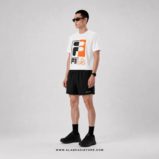 Quickdry Tshirt White Logo Orange FL4011