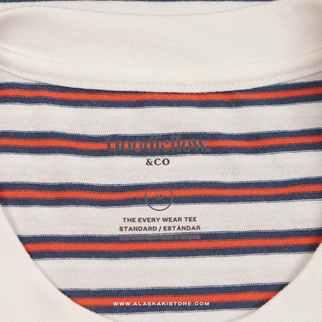 Stripe T-shirt White Red GF4044
