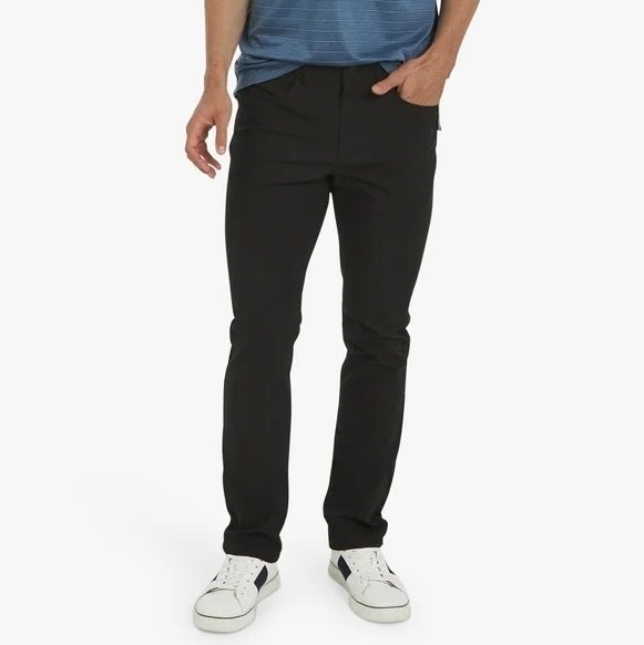 Slim Fit Stretch Flex Waistband Pants Black CP5004