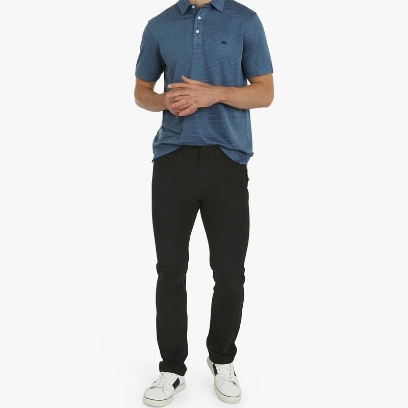 Slim Fit Stretch Flex Waistband Pants Black CP5004