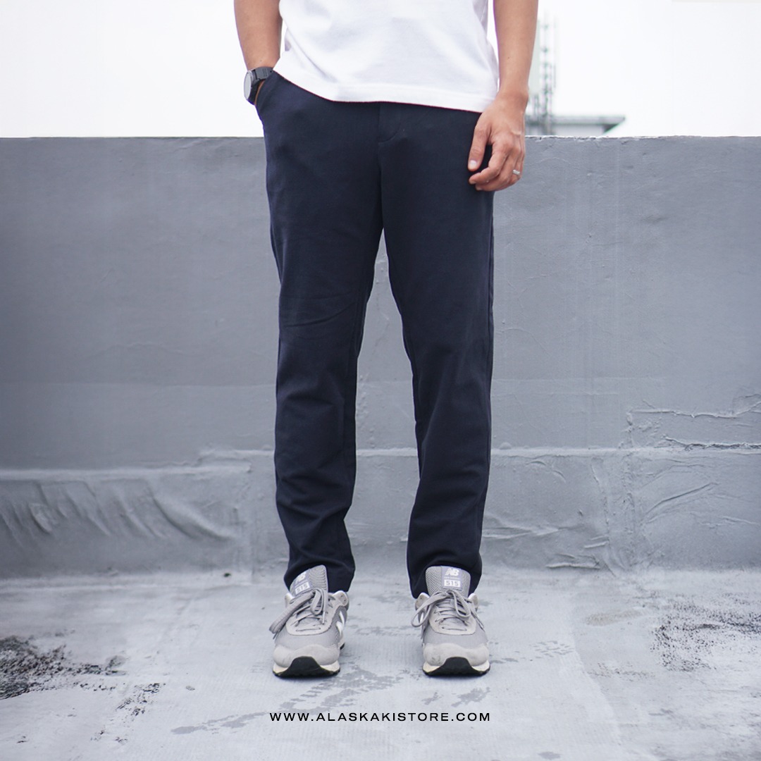 Slim Fit Wool Pants Dark Navy GU5023