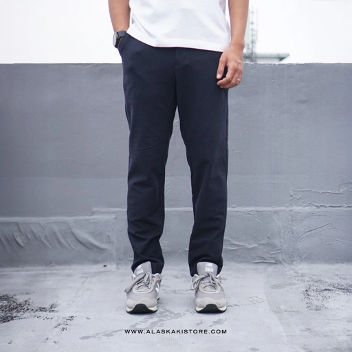 Image of Slim Fit Wool Pants Dark Navy GU5023