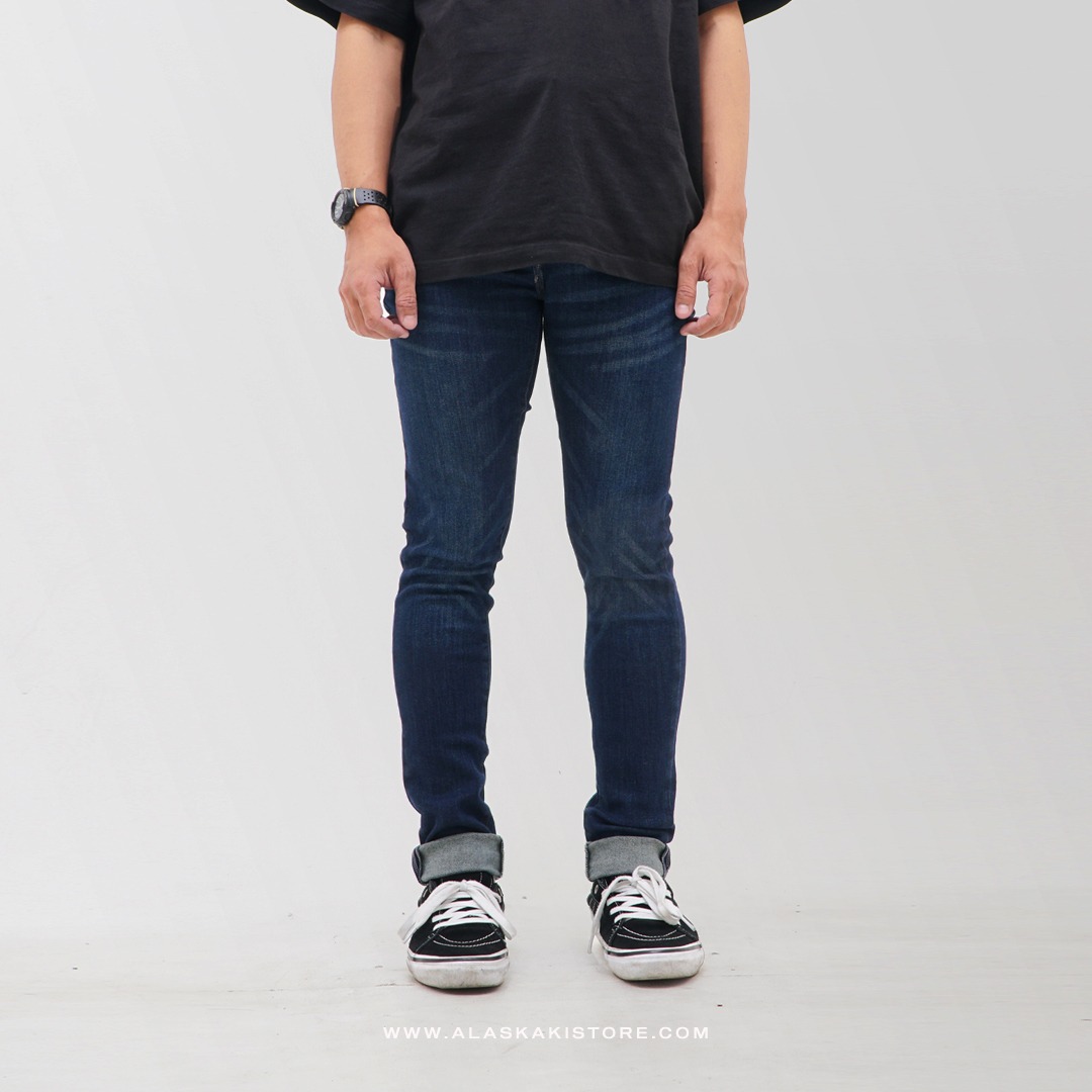 Skinny Fit Denim Trousers Blue Wash AE5008