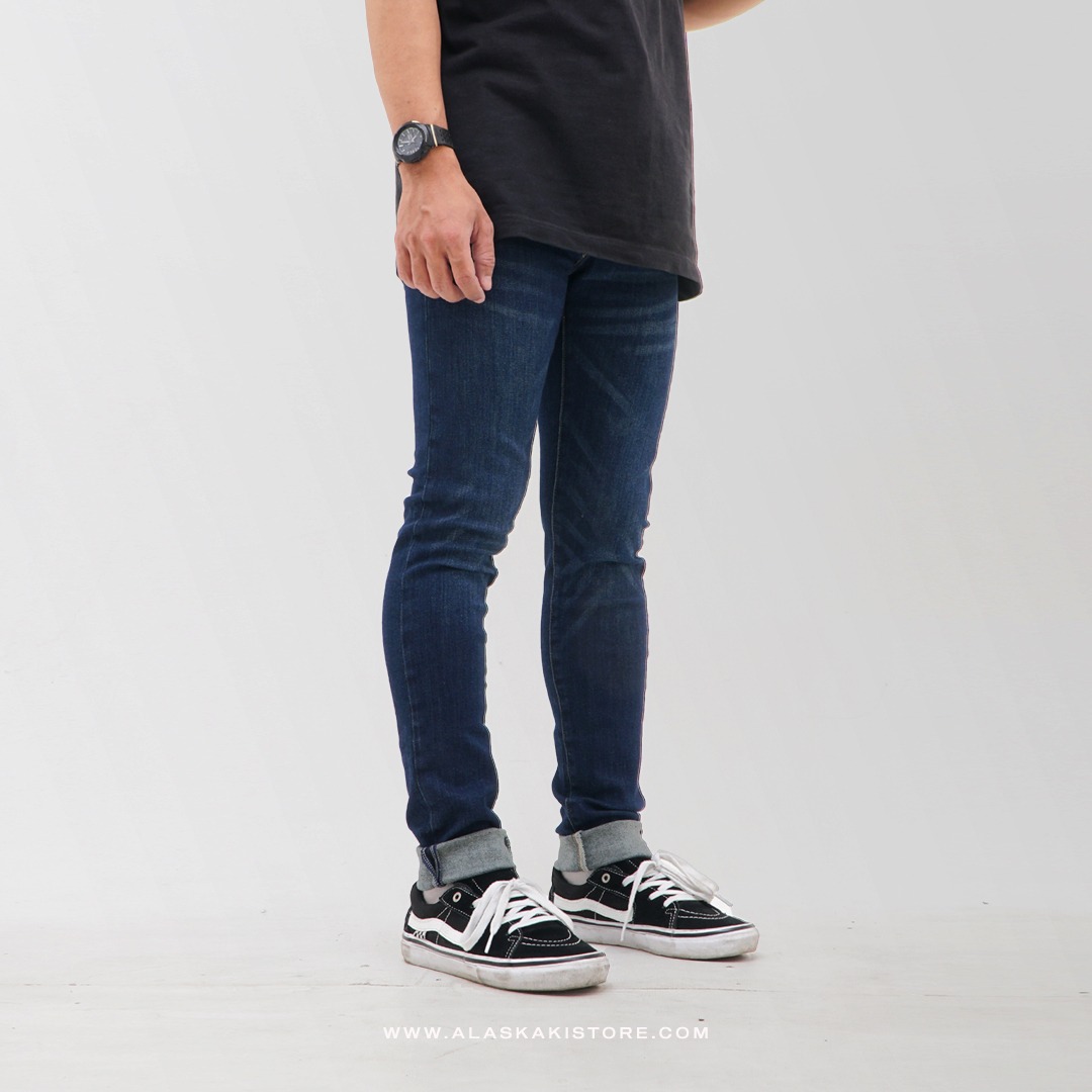 Skinny Fit Denim Trousers Blue Wash AE5008