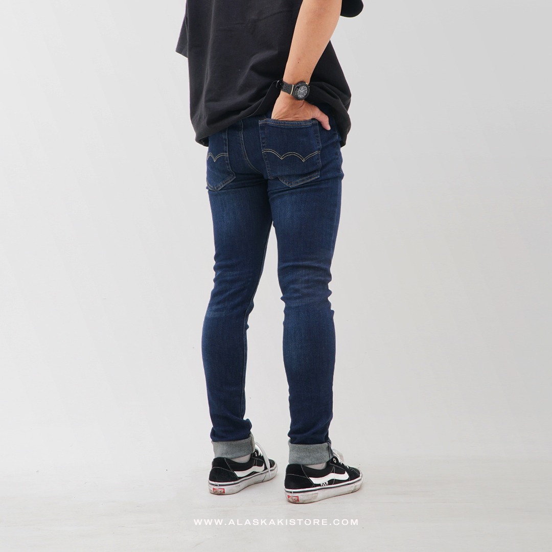 Skinny Fit Denim Trousers Blue Wash AE5008