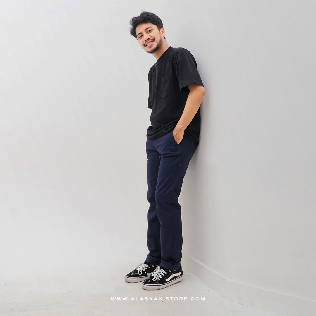 Slim Fit Chino Trousers Navy GF5031