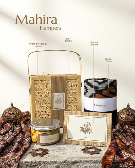 Image of Kainnesia Raya Signature Hampers Square Medium - Mahira Hampers Etnic Series - Hampers Lebaran