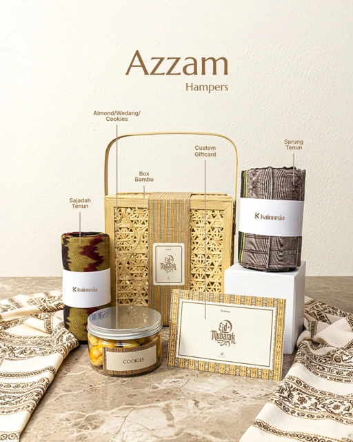 Image of Kainnesia Raya Signature Hampers Square Medium - Azzam Hampers Islami Series - Hampers Lebaran