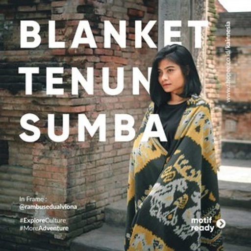 Image of Kain Tenun Blanket Etnik Kainnesia Motif Sumba