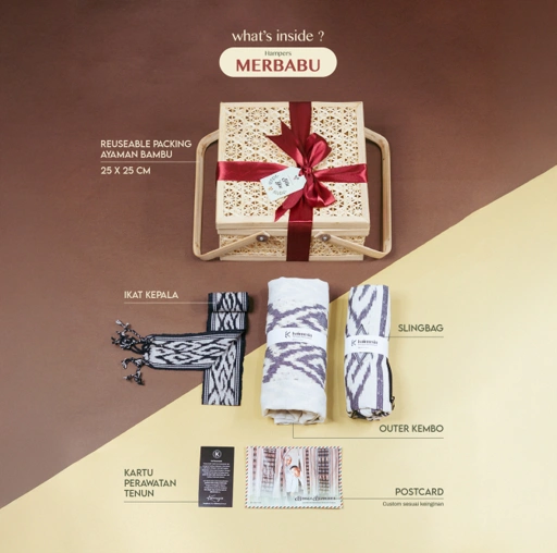 Image of MERBABU SERIIES - KAINNESIA - HAMPERS PERNIKAHAN / ULANGTAHUN - KAIN TENUN