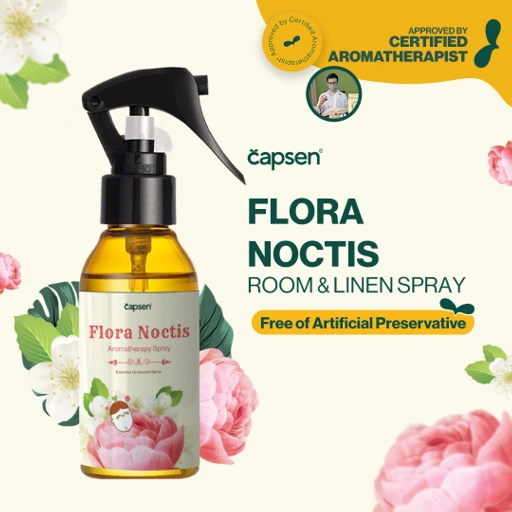 Image of CAPSEN Spray Floral Noctis linen Anti Bacterial Aromatherapy With Essential Oil
