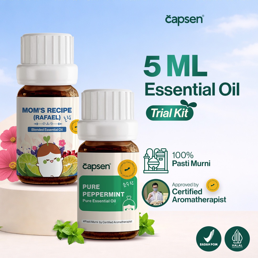 CAPSEN Mini 5ml Pure Essential Oil Aromatherapy Therapeutic Grade 100% Murni