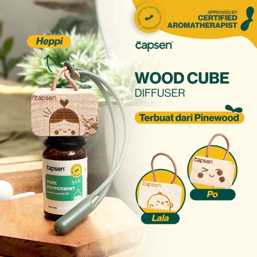 Image of CAPSEN Heppi Cube Gantungan Essential Oil Aromatherapy Diffuser Minyak Esensial