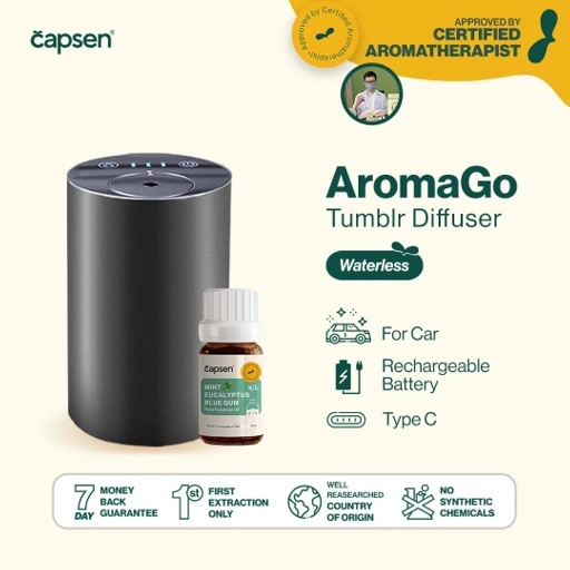 Image of CAPSEN Car Waterfree Tumbler AromaGo Portable Diffuser Essential Oil Aromatherapy