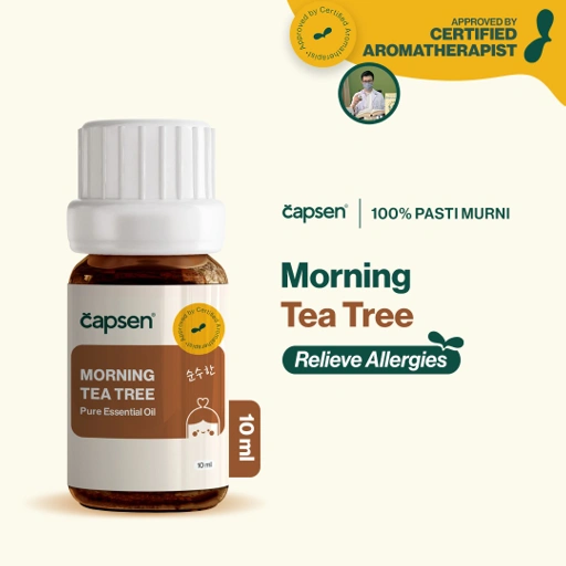 Image of CAPSEN 10ml Morning Tea Tree Pure Essential Oil Aromatherapy Minyak Esensial
