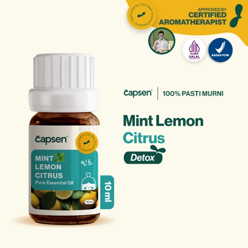 Image of Capsen 10ml Mint Lemon Citrus Pure Essential Oil Aromatherapy Minyak Esensial