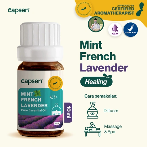 Image of CAPSEN 10ml Mint Lavender Pure Essential Oil Aromatherapy Minyak Esensial