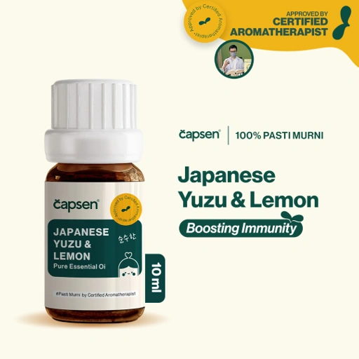 Image of CAPSEN 10ml Japanese Yuzu & Lemon Pure Essential Oil Aromatherapy Minyak Esensial