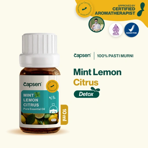 Image of Capsen 10ml Mint Lemon Citrus Pure Essential Oil Aromatherapy Minyak Esensial