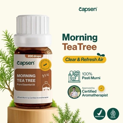 Image of CAPSEN 10ml Morning Tea Tree Pure Essential Oil Aromatherapy Minyak Esensial