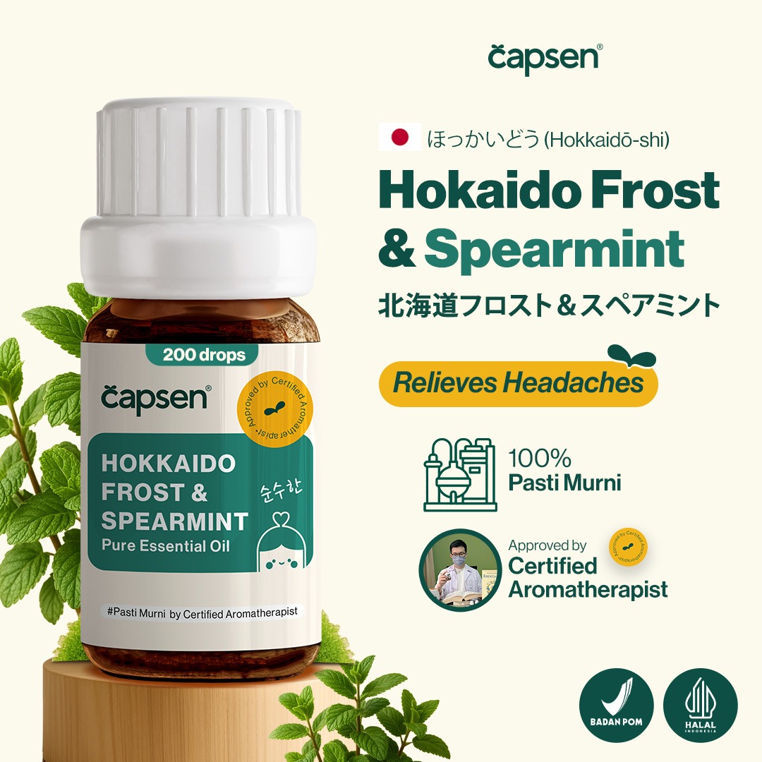 CAPSEN 10ml Hokkaido Frost & Spearmint Pure Essential Oil Aromatherapy Minyak Esensial
