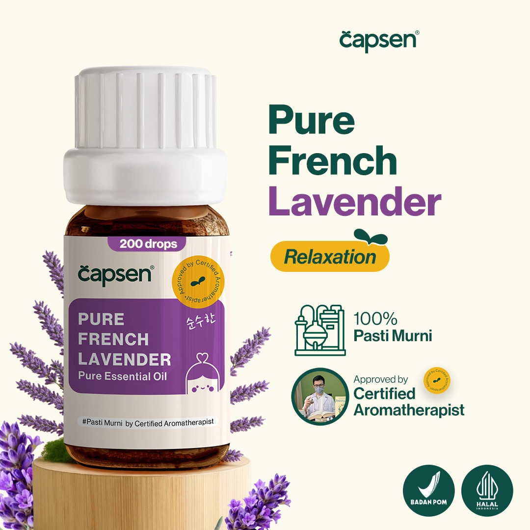 CAPSEN 10ml Pure Lavender Essential Oil Aromatherapy Minyak Esensial