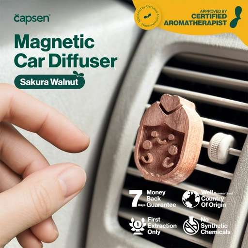 Image of CAPSEN Car Diffuser Sakura Walnut Pengharum Mobil Aromatherapy Essential Oil