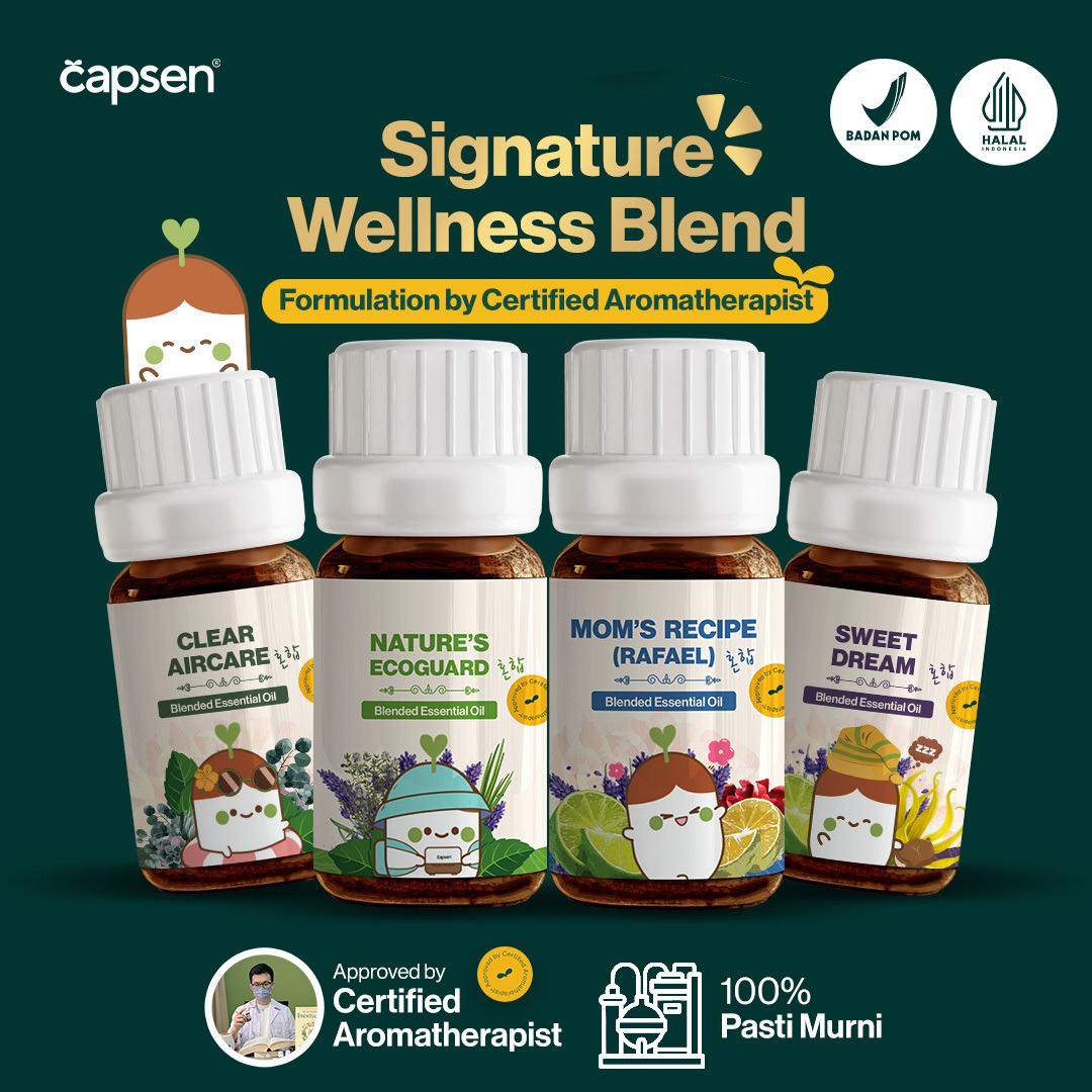 CAPSEN 10ml Signature Blend Pure Essential Oil 100% Murni Aromatherapy