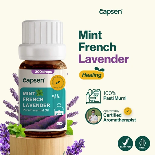 Image of CAPSEN 10ml Mint Lavender Pure Essential Oil Aromatherapy Minyak Esensial