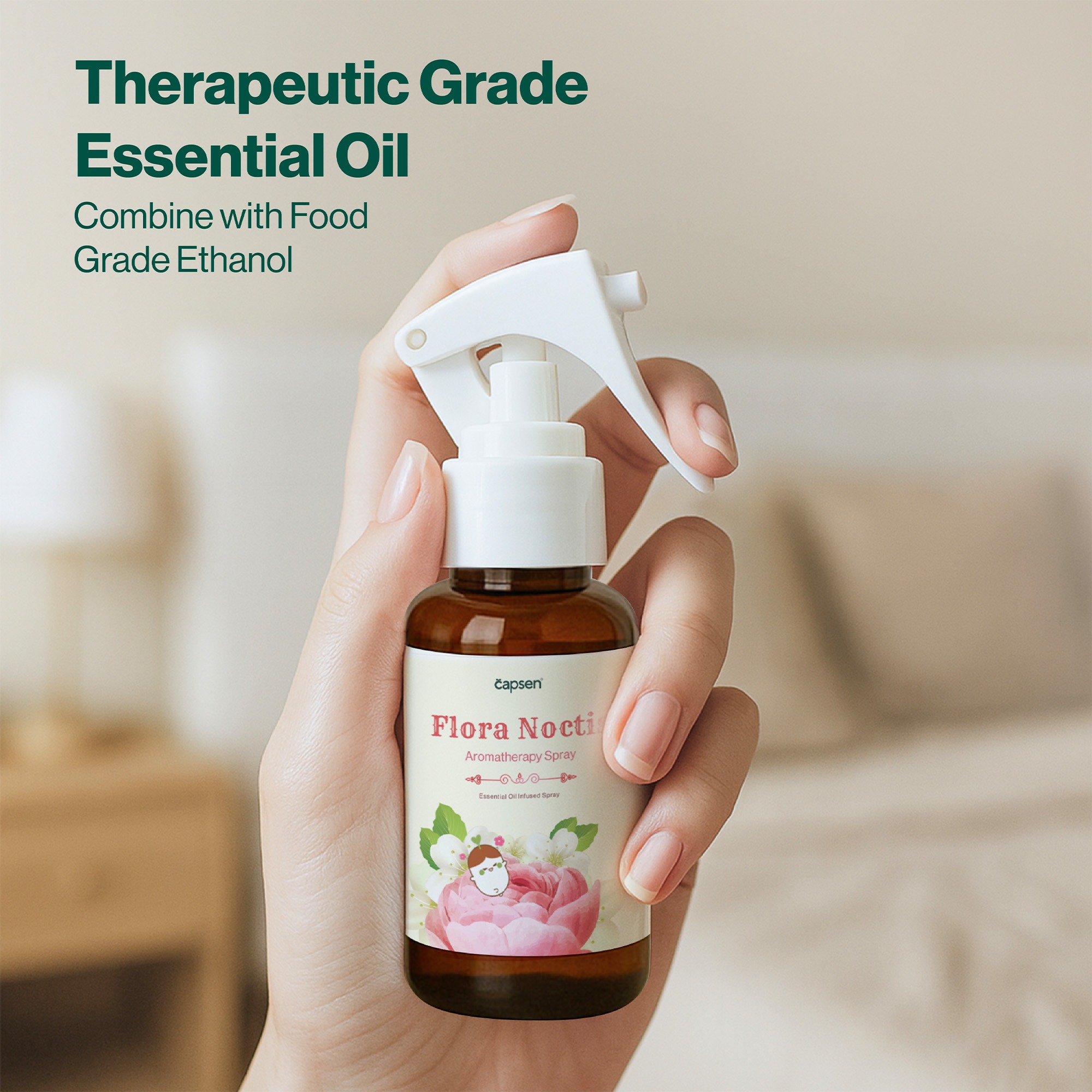 CAPSEN Flora Noctis and Room Spray Aromatherapy Anti Bacterial With Pure Essential Oil