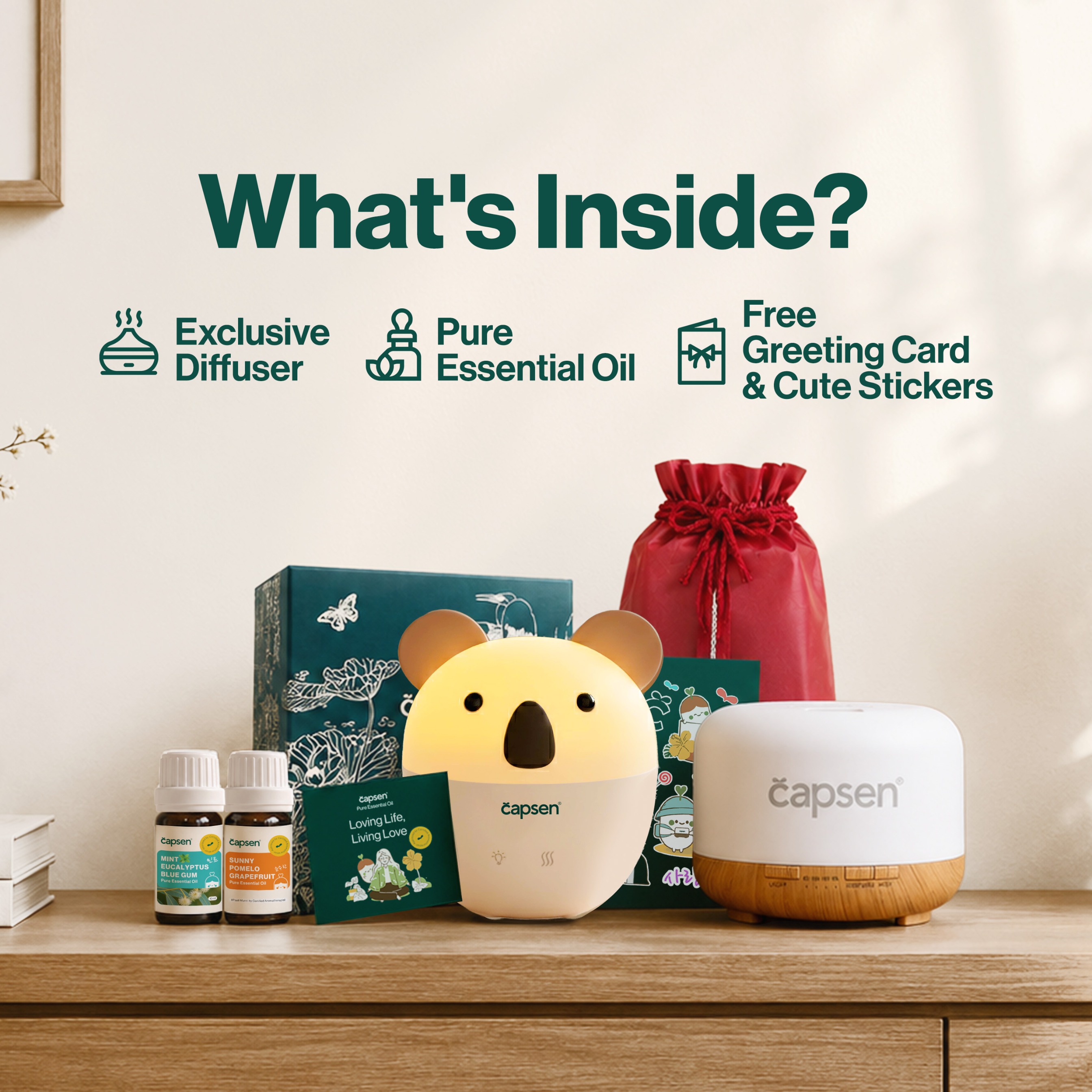 CAPSEN Gift Box Hampers Package Hadiah Diffuser Aromatherapy