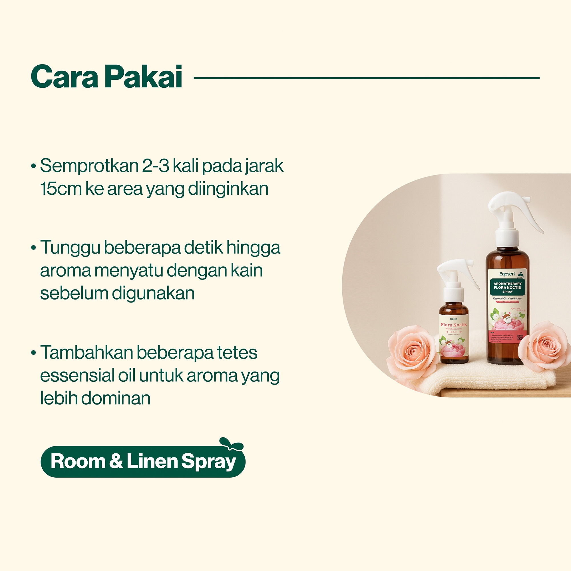 CAPSEN Flora Noctis and Room Spray Aromatherapy Anti Bacterial With Pure Essential Oil