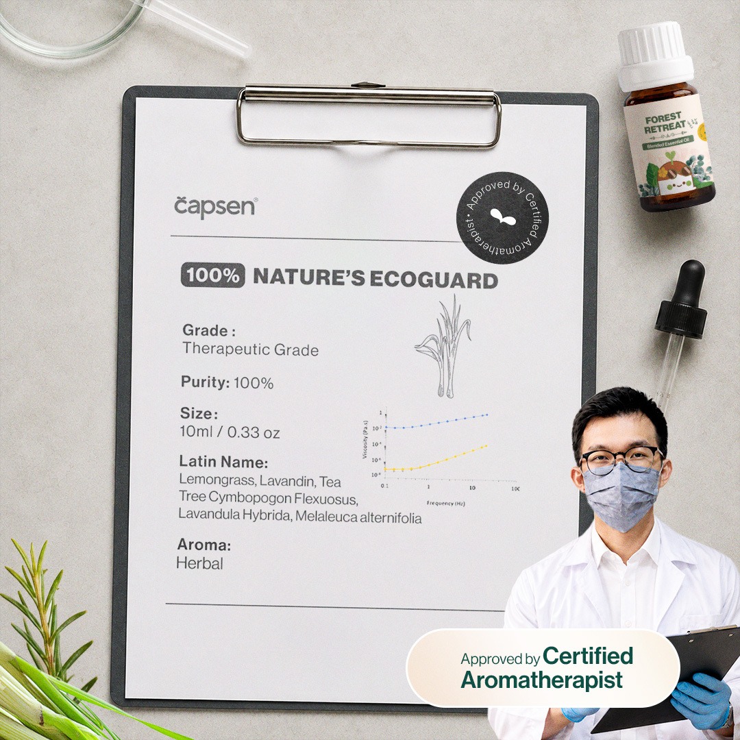 CAPSEN Nature's Ecoguard Signature Wellness Blend Essential Oil Aromatherapy