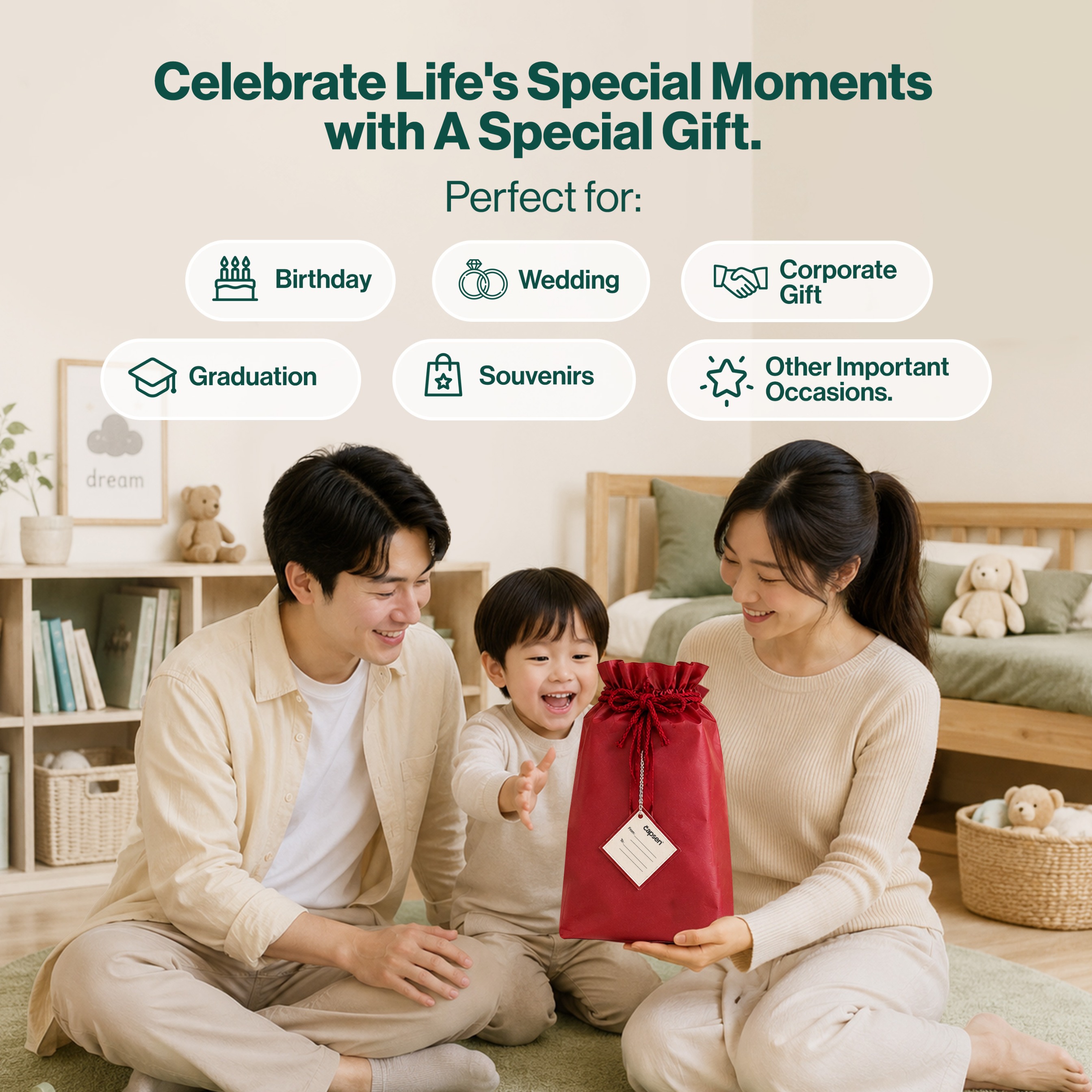 CAPSEN Gift Box Hampers Package Hadiah Diffuser Aromatherapy