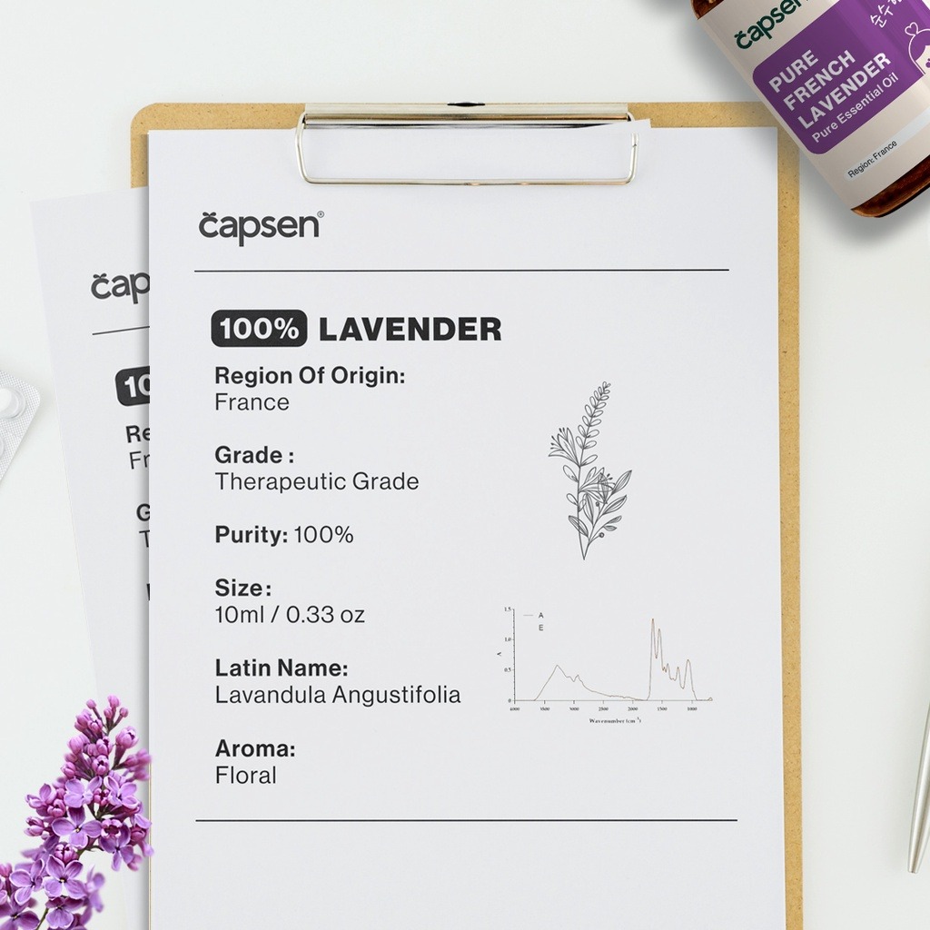 CAPSEN 10ml Pure Lavender Essential Oil Aromatherapy Minyak Esensial