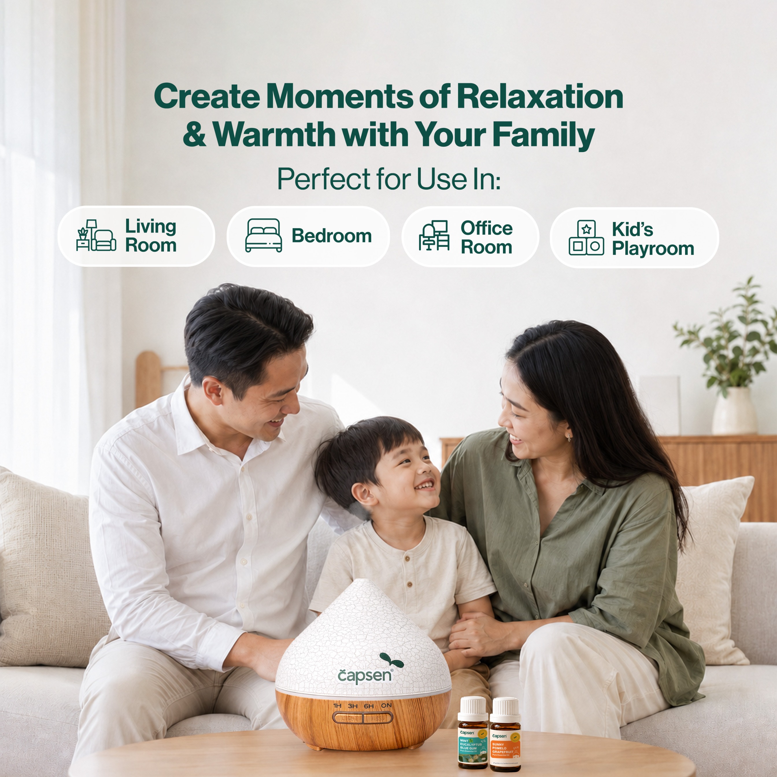 CAPSEN BEST SELLER Electric Diffuser Essential Oil Bundle Aromatherapy Humidifier