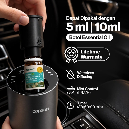 CAPSEN Car Waterfree Tumbler AromaGo Portable Diffuser Essential Oil Aromatherapy